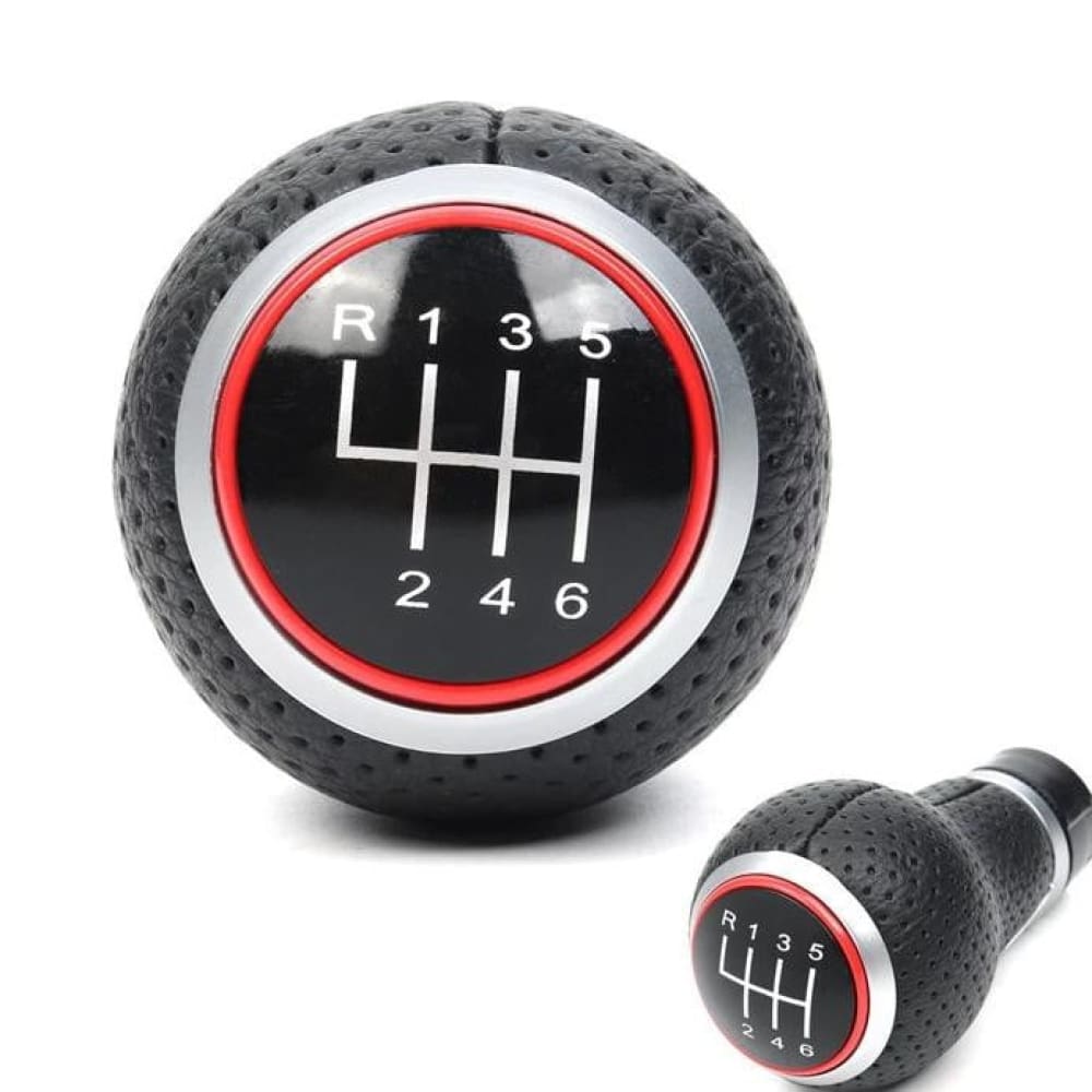 Manual Gear 6 Speed Transmission Shift Knob Perforated Leather for Audi A4 S4 B8 8K A5 8T Q5 8R S Line 07-15 - Shift Knobs 1
