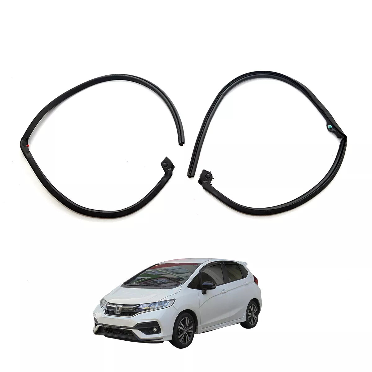 Rear Door Weatherstrip x2 for Honda Fit Jazz Hatchback 2015-2020