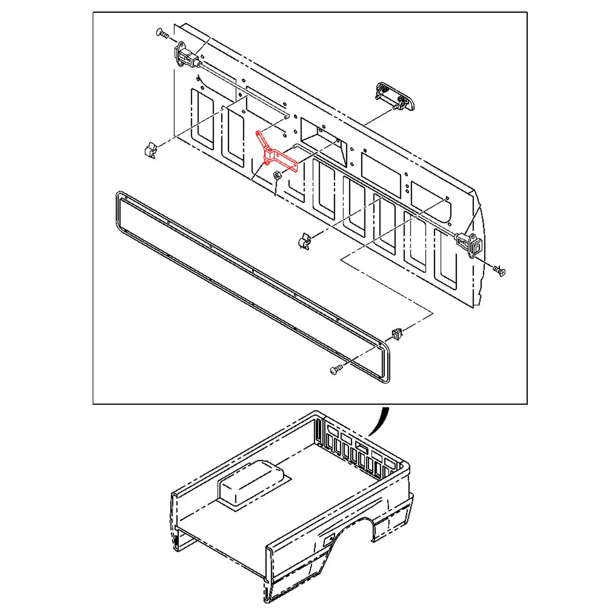 Tail gate Lever for Isuzu Chevrolet LUV TF TFR Bedford Brava Opel Campo