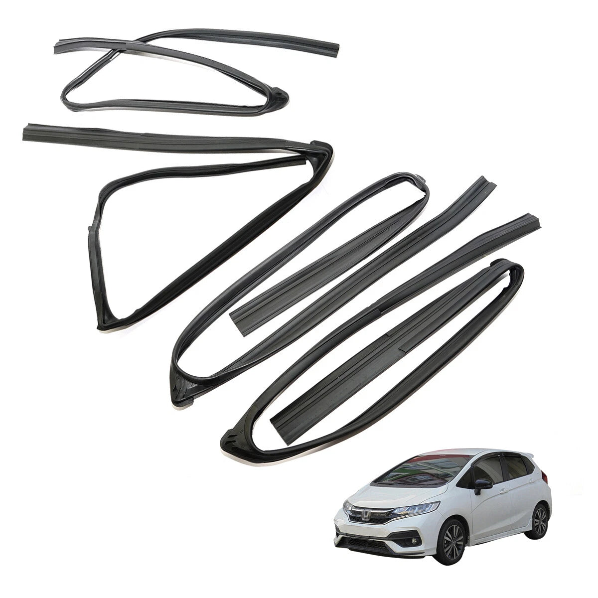 Front Rear Door Glass Run Channel for Honda Fit Jazz Hatchback 2015-2020