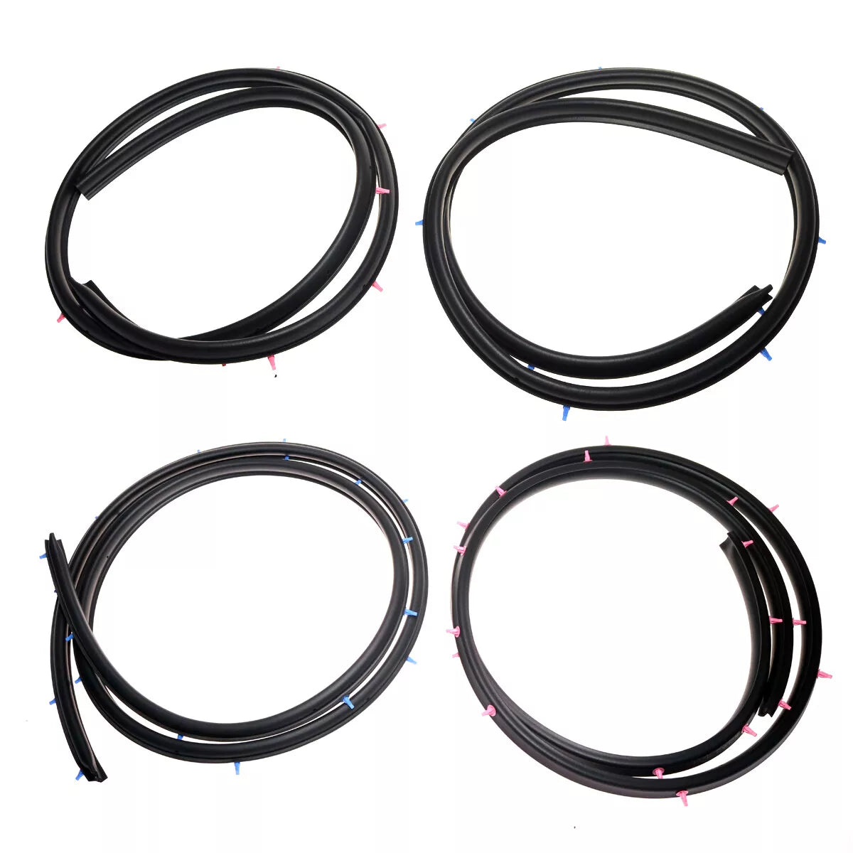 Rear Door Weatherstrip Set for Nissan Sylphy N16 Almera Pulsar Sedan 2000-2006