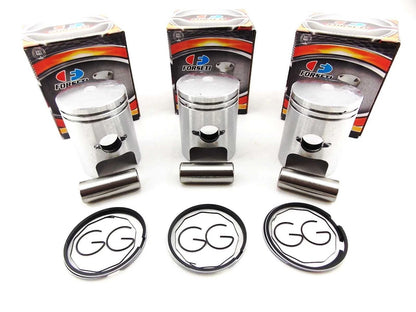 0.5mm O/S FORSETI PISTON KIT 45.5mm RINGS CLIPS for KAWASAKI S1-A 250SS (1973)