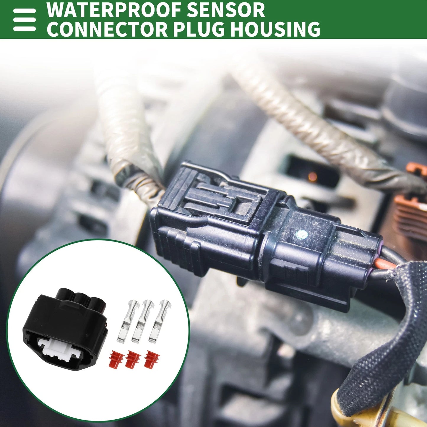 3 Pin Waterproof Sensor Connector Plug Housing for Toyota