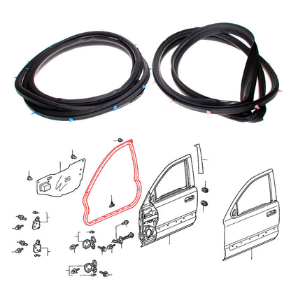 Front Door Weatherstrip Rubber x2 for Honda CR-V RD1 RD3 1997-2000