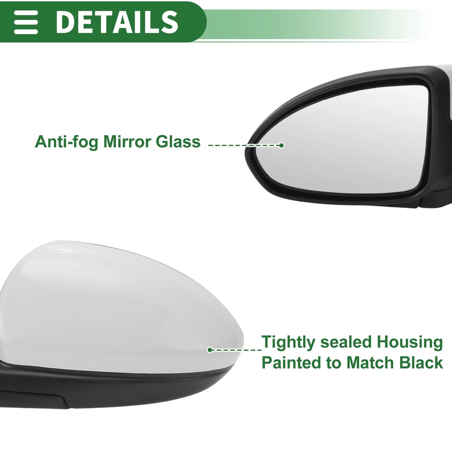 3 Pins Driver Side Door Mirror for Chevrolet Cruze (2011 - 2015)