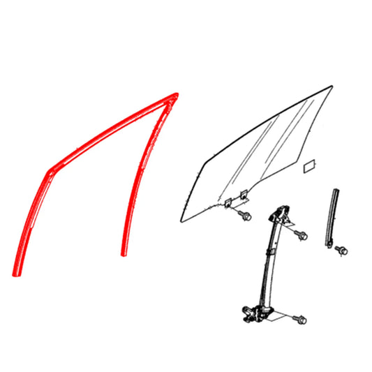 Front Rear Door Glass Run Channel for Honda Fit Jazz Hatchback 2015-2020