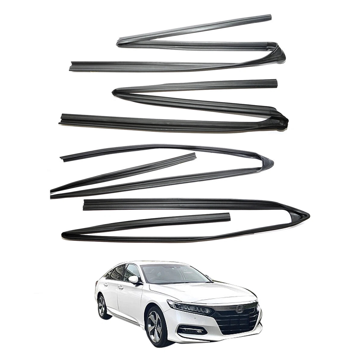 Door Glass Run Channel Set for Honda Accord 2008-2011