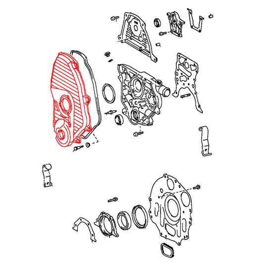 3L Timing Chain Belt Cover for Toyota Hilux Surf 4Runner 1989-1996