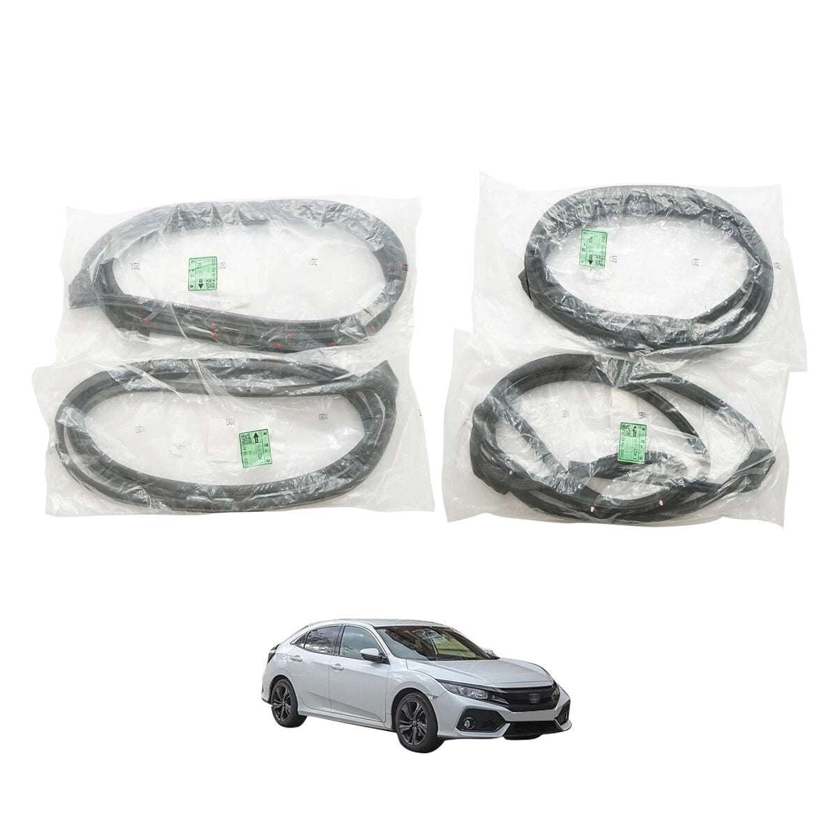 Front Rear Door Weatherstrip for Honda Civic 2017-2021