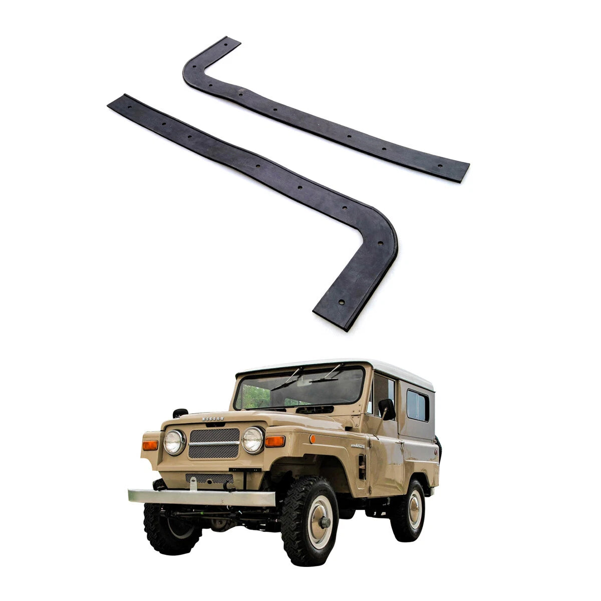 Side Fender Weatherstrip Rubber for Nissan Datsun Patrol G60 Jeep 2DR 1960-1980