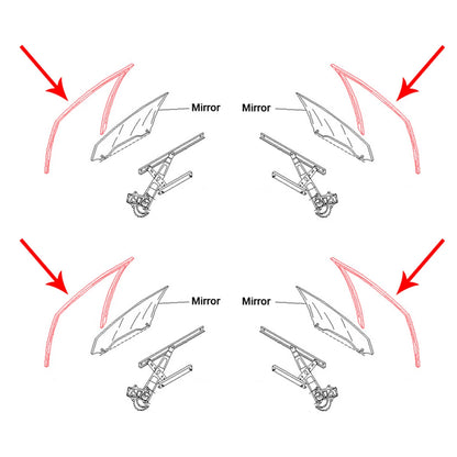 Door Glass Run Channel Seal for Honda Civic 2006-2011