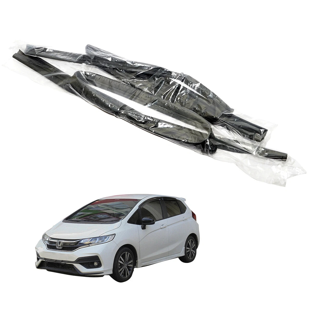 Rear Door Glass Run Channel Set for Honda Fit Jazz 2015-2020