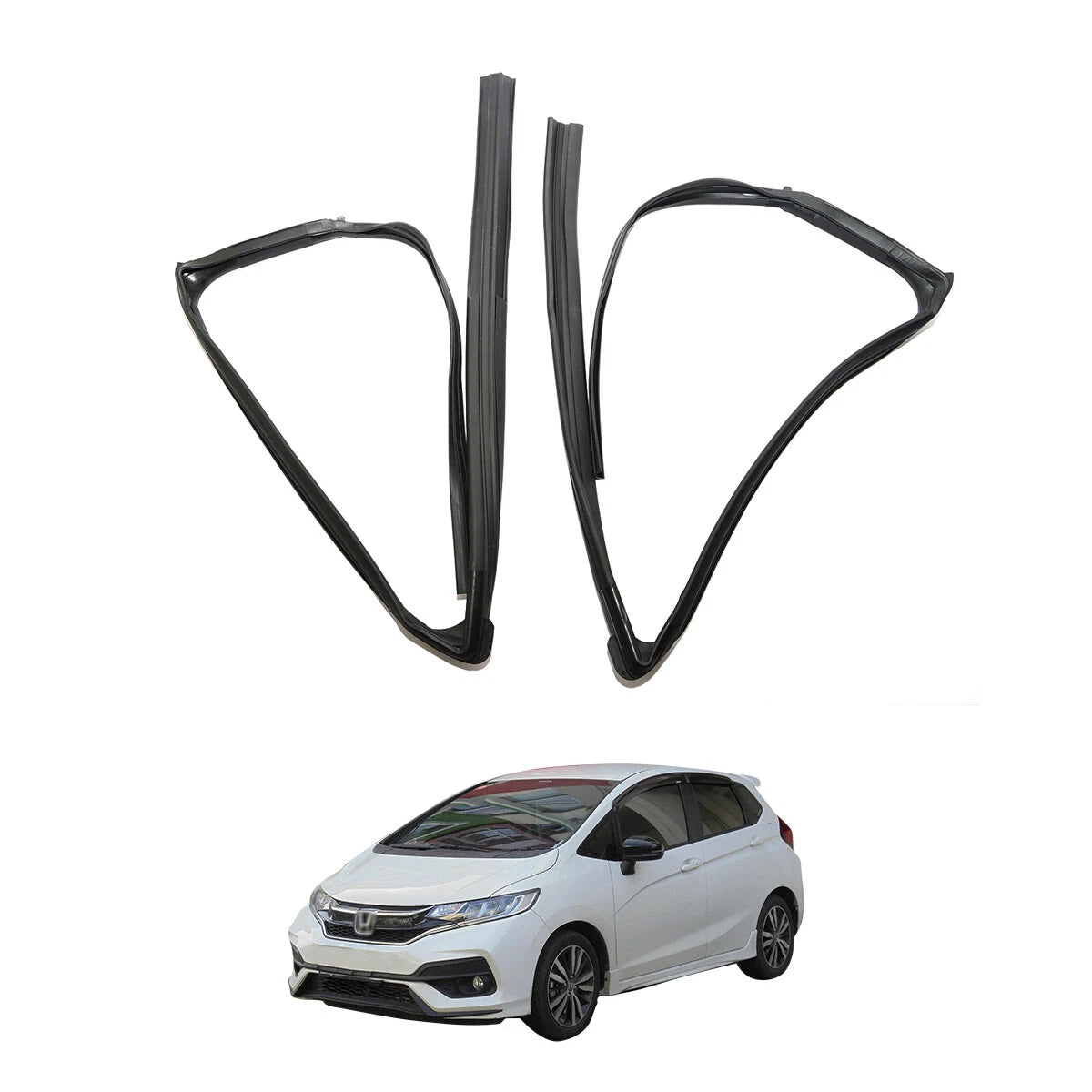 Rear Door Glass Run Channel Set for Honda Fit Jazz 2015-2020