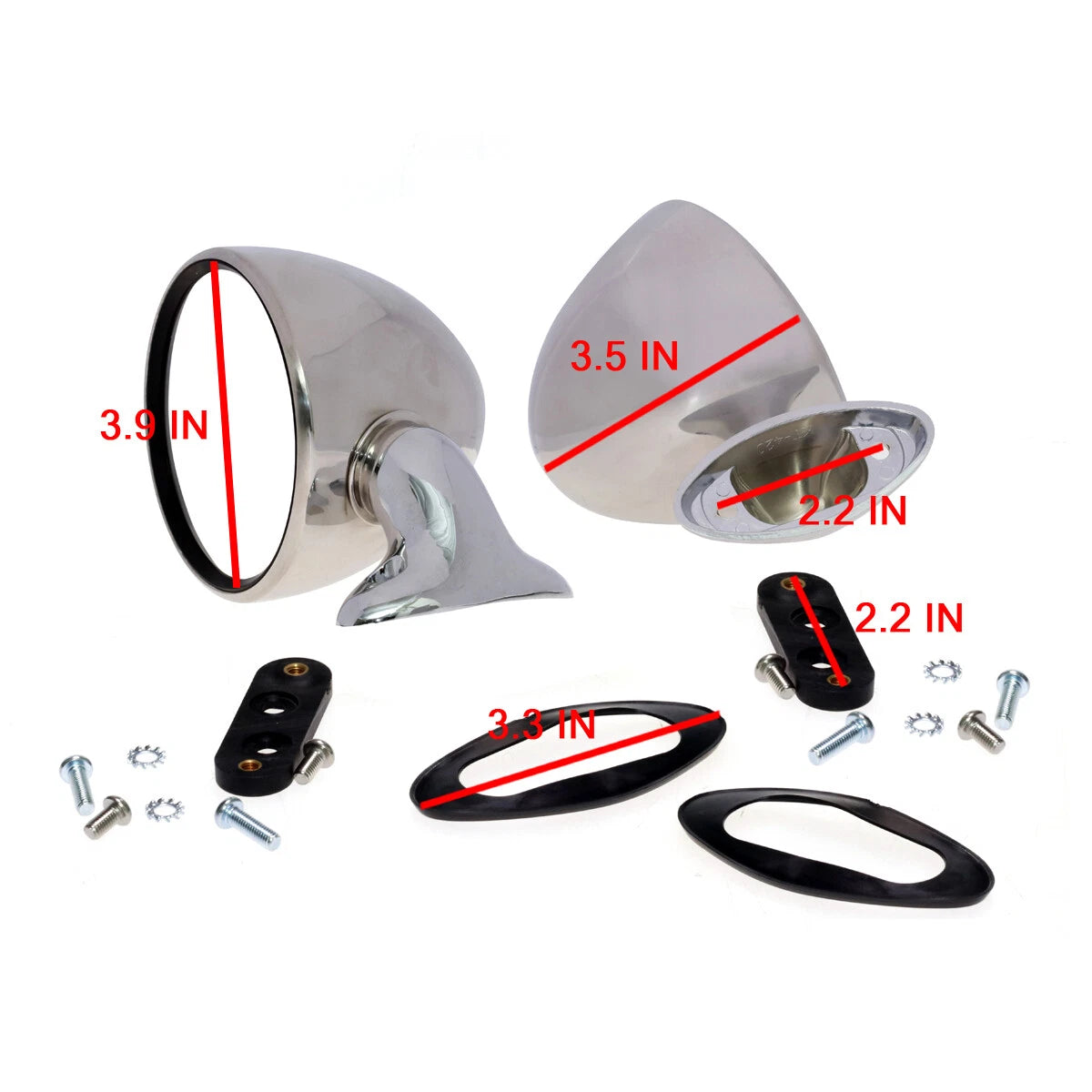 Stainless Steel Fender Mirror for Nissan Datsun S30 Fairlady Z 240Z 260Z 280Z