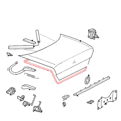 BootLid Weatherstrip for Mercedes-Benz W124 E-Class 1986-1995