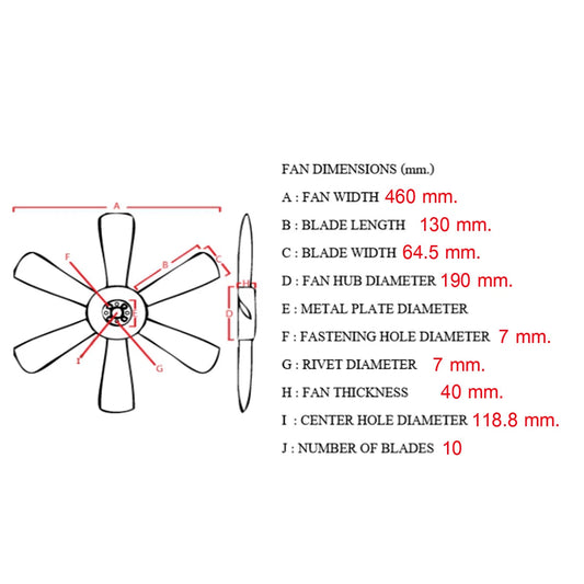 Cooling Fan Blade 3.0L for Toyota Hilux2005-2015