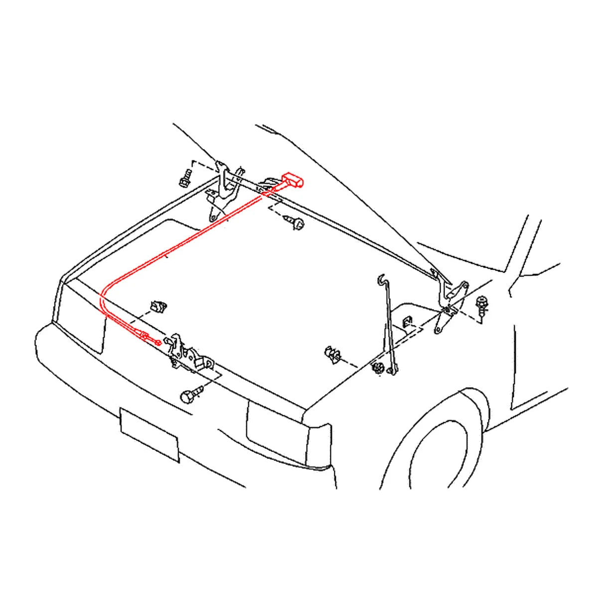 Bonnet Release Cable for Nissan Laurel/Pulsar 1982-1990