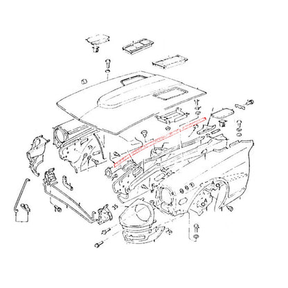 Front Inner Fender Weatherstrip for Nissan Datsun Fairlady Z S30 1970-1978