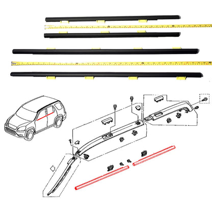 Door Belt Moulding Weatherstrip for Honda CR-V 2002-2006