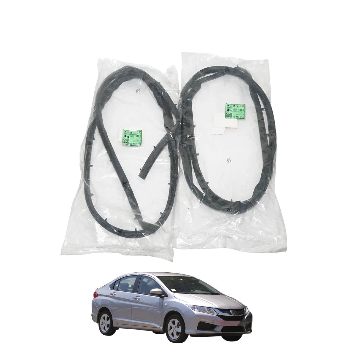 Door Roof Weatherstrip Seal Set for Honda City 6th Gen GM4-GM9 2014-2020