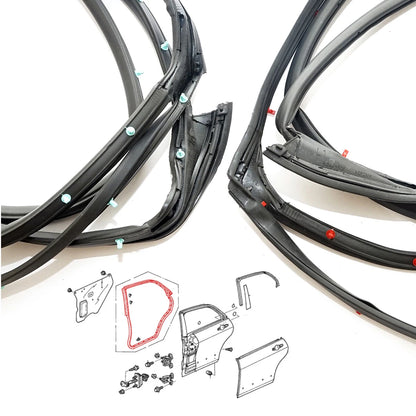 Front Rear Door Weatherstrip for Honda Accord CM4 CM5 CM6 Sedan 2003-2007