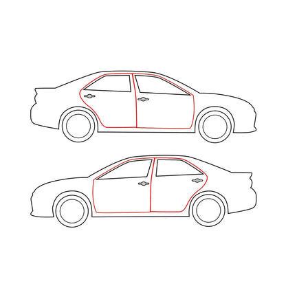 Door Weatherstrip Set for Mercedes-Benz W124 200T/230TE/280TE/200TD/300D 1993-1996