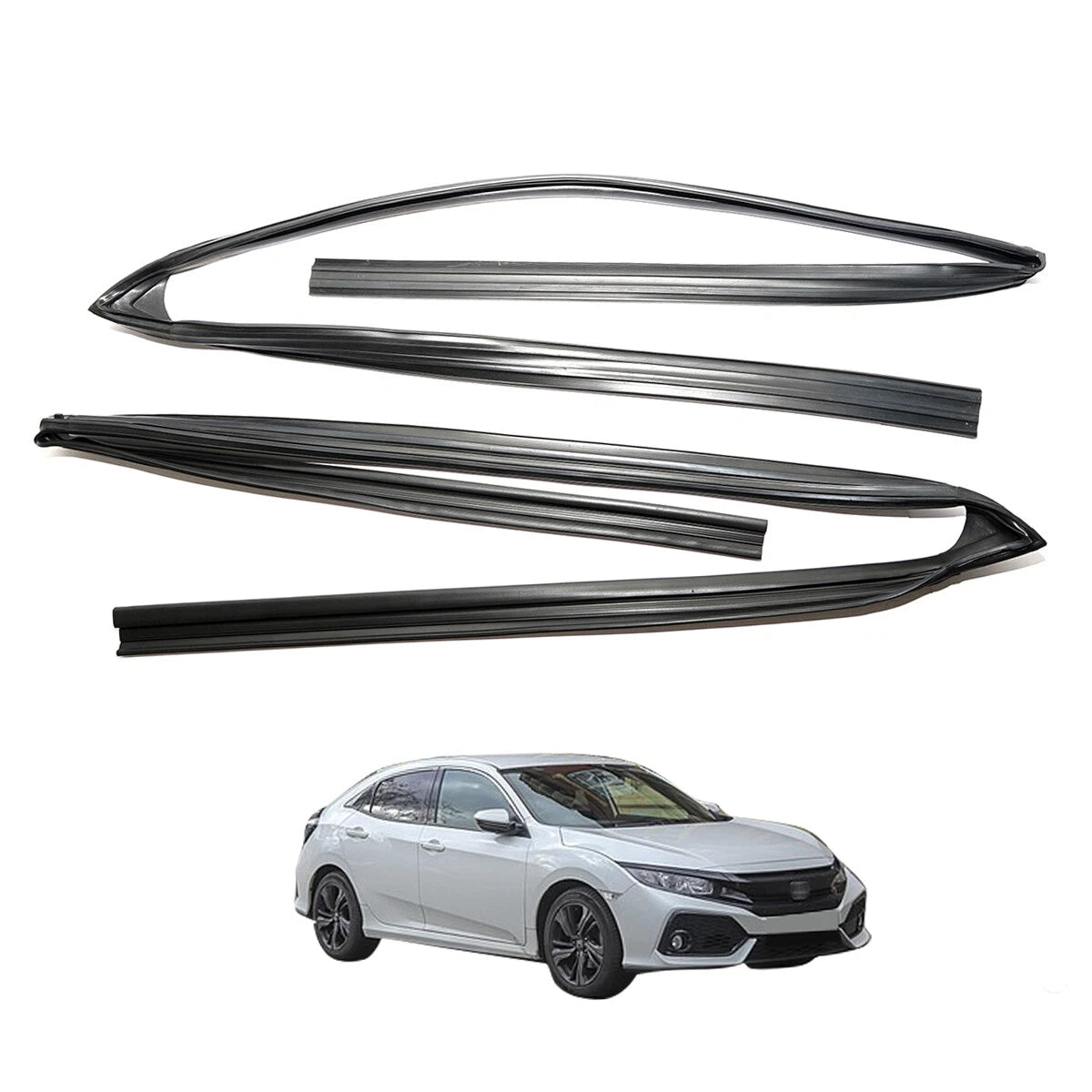 Front Door Glass Run Channel for Honda Civic Sedan 2012-2015