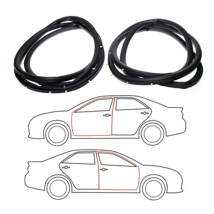 Front Door Weatherstrip Set for Honda Accord DX LX Sedan 1994-1997