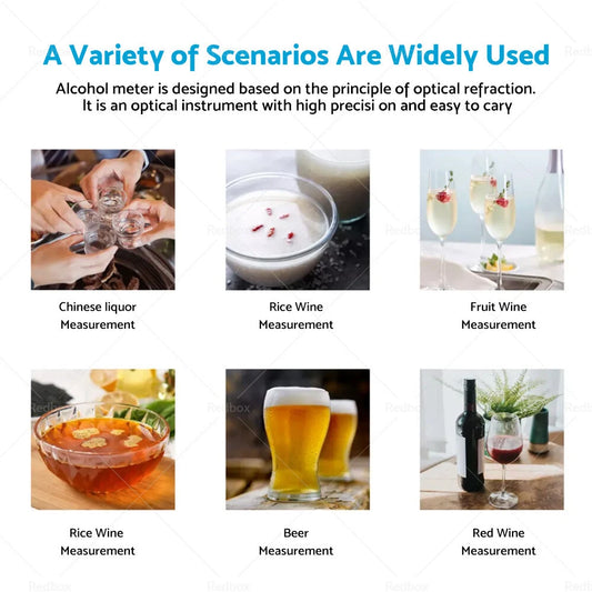 0-80% Range ATC Alcohol Refractometer for Liquor Testing