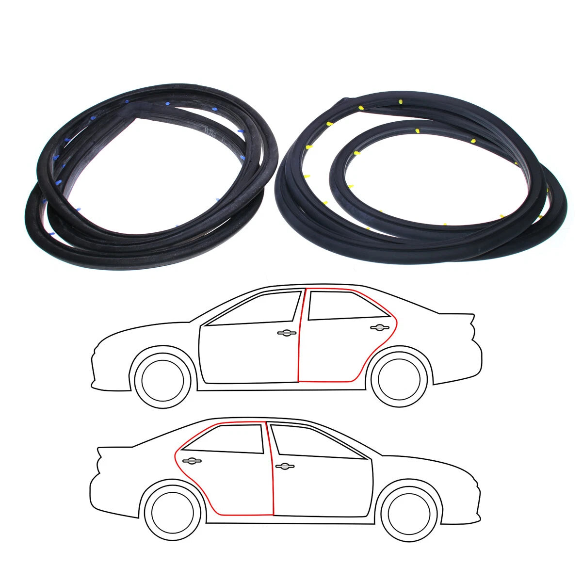 Rear Door Weatherstrip for Mitsubishi Chrysler Sigma Colt Galant 1976-1980