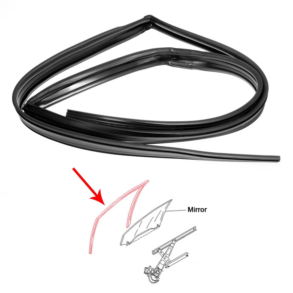 RR Door Glass Run Channel Right for Toyota Avanza/Daihatsu Xenia 2003-2011