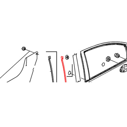 Rear Door Center Weatherstrip Set for Honda City Sedan 2014-2020