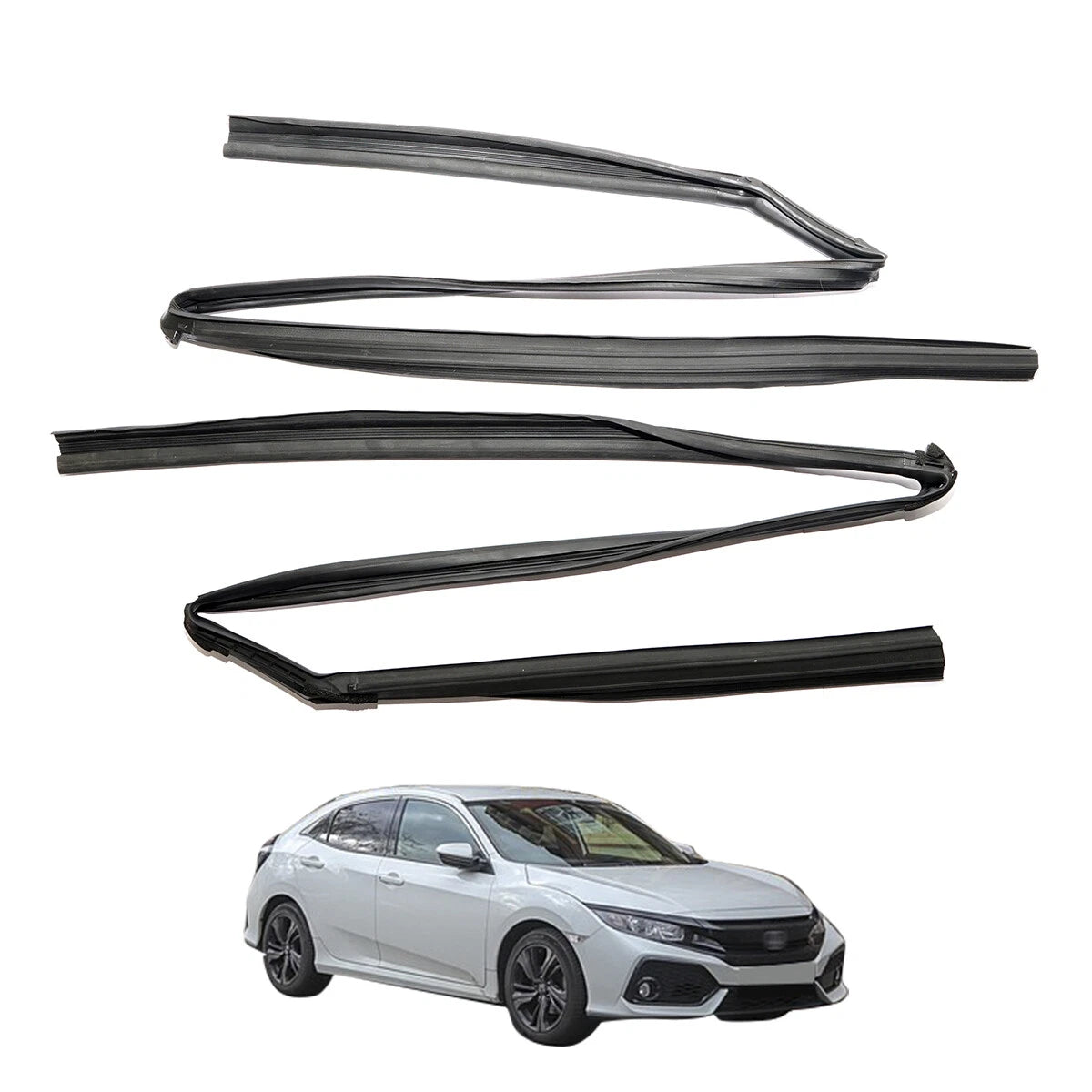 Rear Door Glass Run Channel for Honda Civic 2017-2020