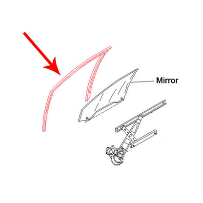 Left Weatherstrip Glass Run Channel Seal for Honda City GD9 GD8 2002-2008