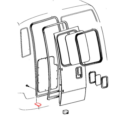 Spacer Back Door Weatherstrip for Toyota Coaster Minibus BB11 RB13 1979-1982