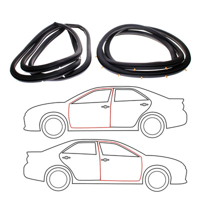 Front Door Weatherstrip x2 for Honda Civic Sedan 1992-1994