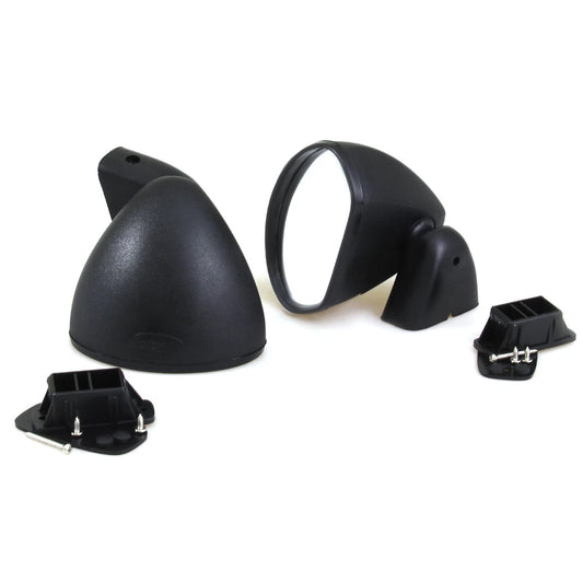 Door Mirror Set Black for Lamborghini Urraco P111/P200/P250/P300 1971-1979