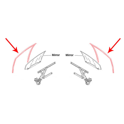 Front Door Glass Run Channel Seal for Honda Civic Sedan DX 1991-1995