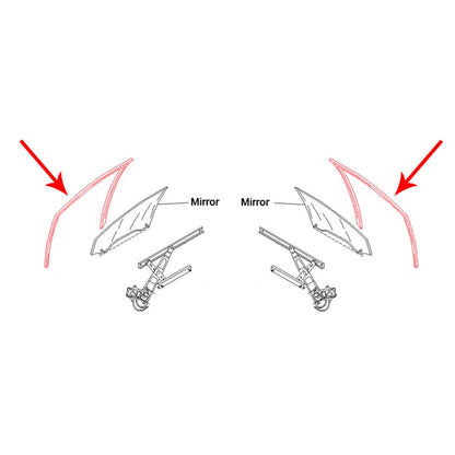 Rear Door Glass Run Channel Seal for Honda Fit Jazz Hatchback 2001-2008