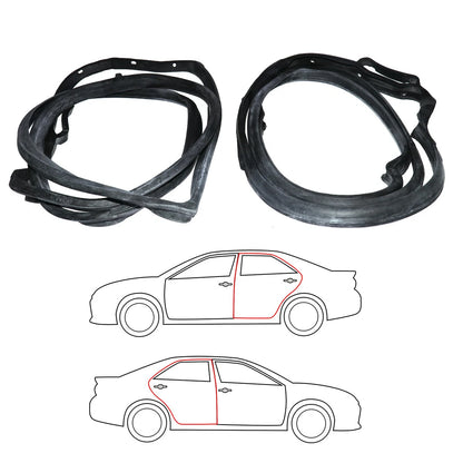Rear Door Weatherstrip x2 for Mercedes-Benz W126 260SE 380SE 500SE 560SE 1979-1981