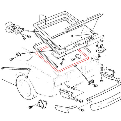 Rear Hatch Weatherstrip for Nissan Datsun Fairlady Z S30 240Z 260Z 280Z 1970-1978