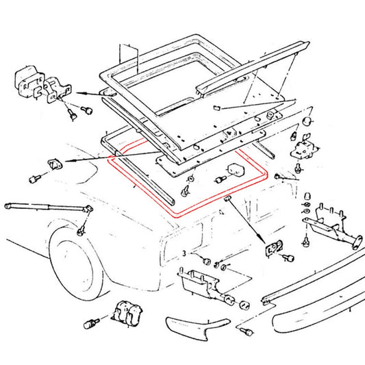 Rear Hatch Weatherstrip for Nissan Datsun Fairlady Z S30 240Z 260Z 280Z 1970-1978